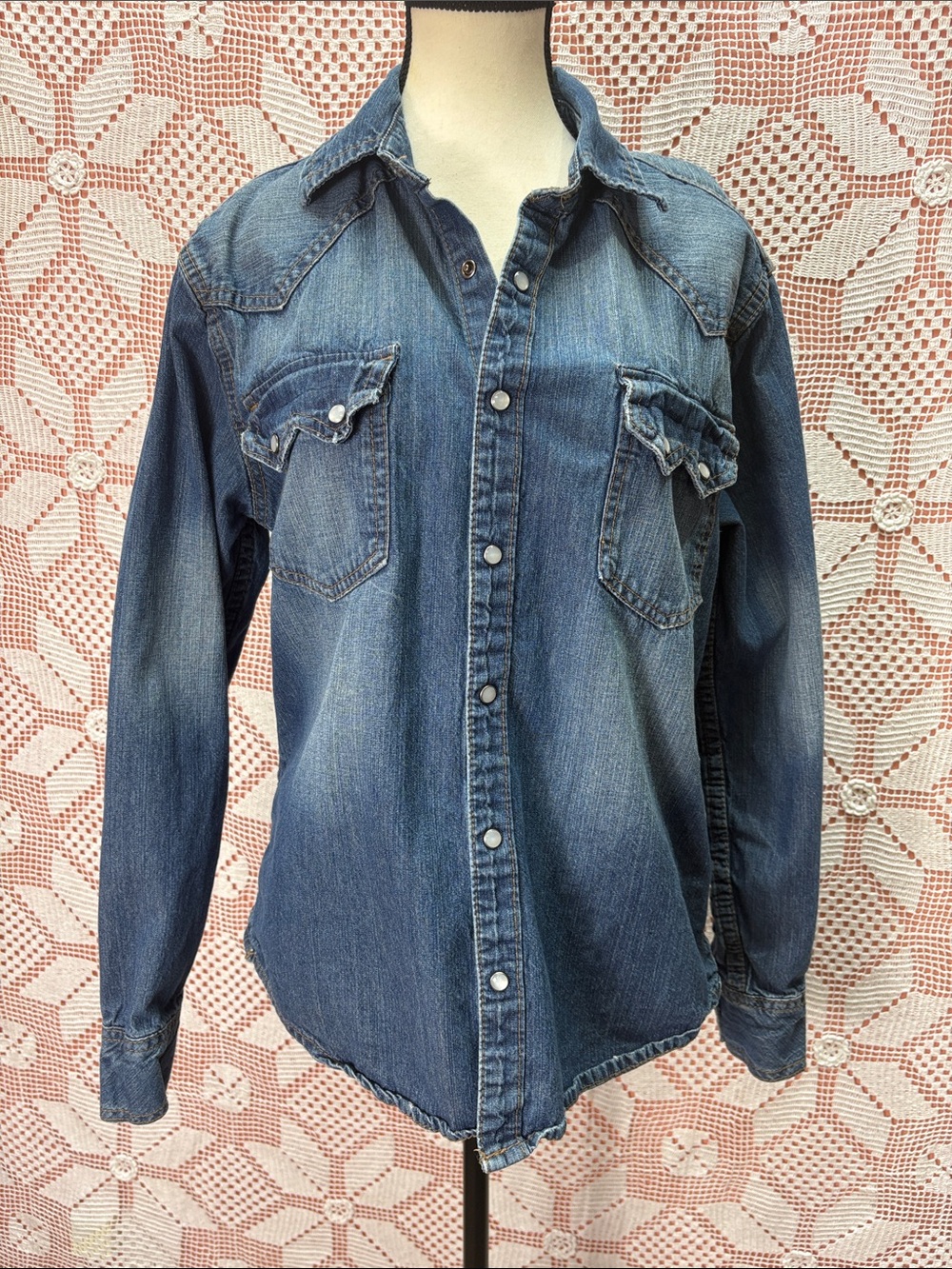 Axel MFG Co. Western Denim Shirt – Size L